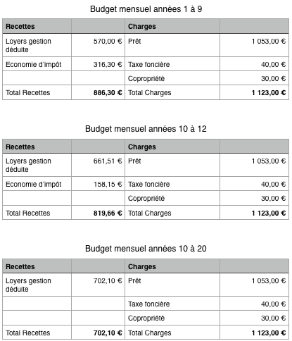 budget mensuel